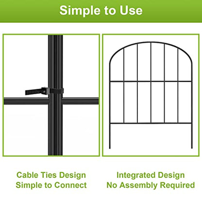 Decorative Garden Fence 29ft (L) x 16.5in (H) Fencing Dog Animal Barrier - size: 29' (L)