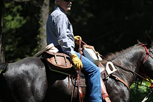 Fanno Curved Trail Pack Saw with Handmade Leather Scabbard, 19" Cutting Edge, Saddle Mounted Hand Saw for Horse Packing, Trail Riding, Hunting, ATV & UTV - size: 19"
