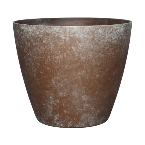 Vogue Planter Pots w/Pottery Quality Finish, 8” Weathered Copper - color: Weathered Copper