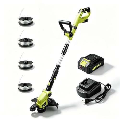 KITLUCK Electric Weed Wacker, 20V Cordless String Trimmer, Lawn Edger Tool