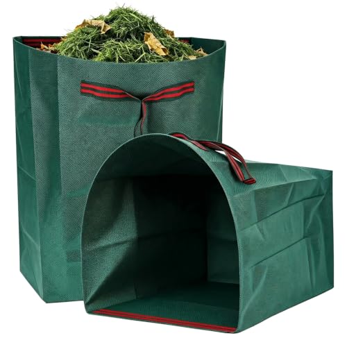 Reusable Yard Waste Bags, Waterproof, Heavy-Duty, Collapsible,2-Pack 53-Gal