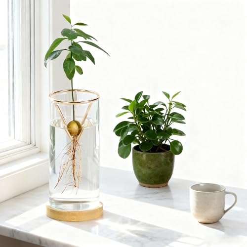 Bylion 2 Pack Avocado Growing Kits Avocado Seed Starter - color: Gold