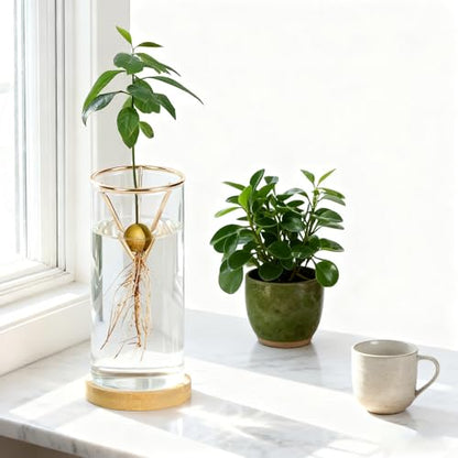 Bylion 2 Pack Avocado Growing Kits Avocado Seed Starter - color: Gold