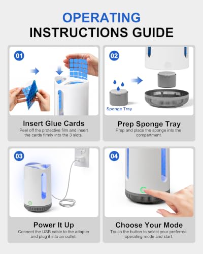 WOWCATCH 3-Stage Fruit Fly Trap for Indoors, Plug-in Bug Gnat Catcher