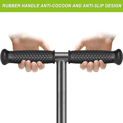 Dolibest Manual Twist Tiller, All-Steel Garden Claw Cultivator with 6 Curved Claws and Soft Rubber Handle, Hand Tiller Garden Claw for Gardening Bed and Plant Box (39'') - color: Manual Twist Tiller with D-Shape-2