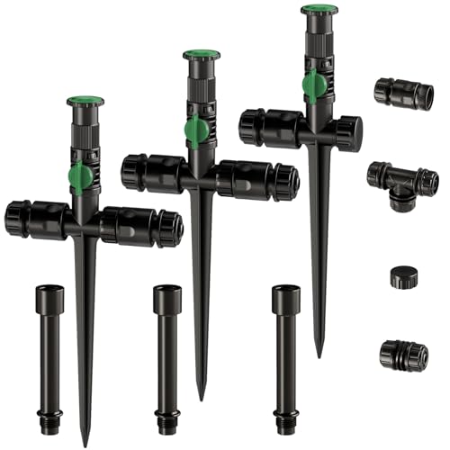 Multi-Adjustable Above Ground DIY Irrigation Sprinkler System - color: 3Pack