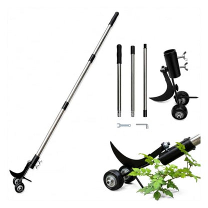 Long Handle Stand Up Weeder Tool, Detachable Blade Weed Puller with Stainless Steel Handle, Adjustable Extension No Bending Weeding Tool for Garden Lawns Driveway Pavers Sidewalk Cracks