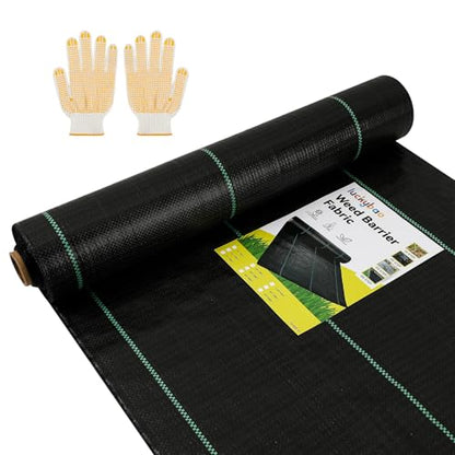 4ft*300ft Heavy Duty Landscape Fabric - 3.2oz UV Resistant Weed Barrier Fabric, High Permeability Garden Ground Cover for Weed Control, Durable Geotextile Underlayment for Driveways & Flower Beds - size: 4ft*300ft