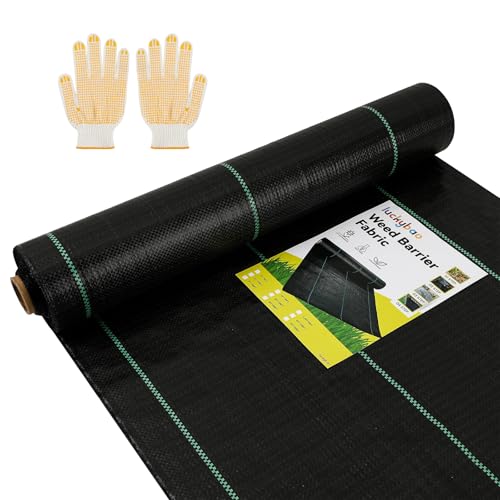 6ft*300ft Landscape Fabric,Weed Barrier Fabric,3.2oz Heavy Duty Weed Blocker Fabric,Weed Contorl for Underlayment,Gardening Weed Mat-Durable,Easy Installation - size: 6ft*300ft