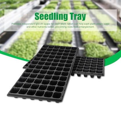 RooTrimmer 72 Cell Seed Trays, Thick Durable 72 Cell Plug Tray Seedling Plastic Nursery Tray for 1020 Flat Germination (10-Pack, 21"×11", 1.81" Height, Low) - color: Black-72c-l, size: 72C-10P