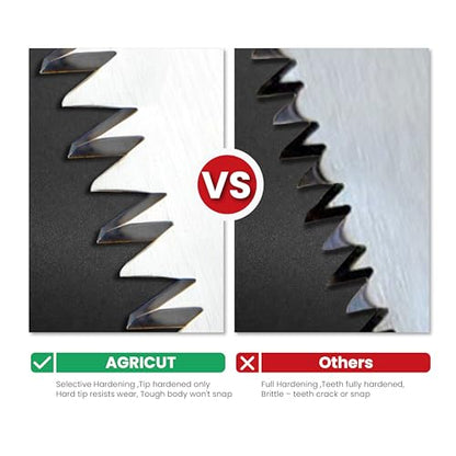 AGRICUT 10.6" Hand Pruning Saw - Tree Saw Curved with Saw Sheath Non-Slip Comfort Grip for Tree Trimming Gardening