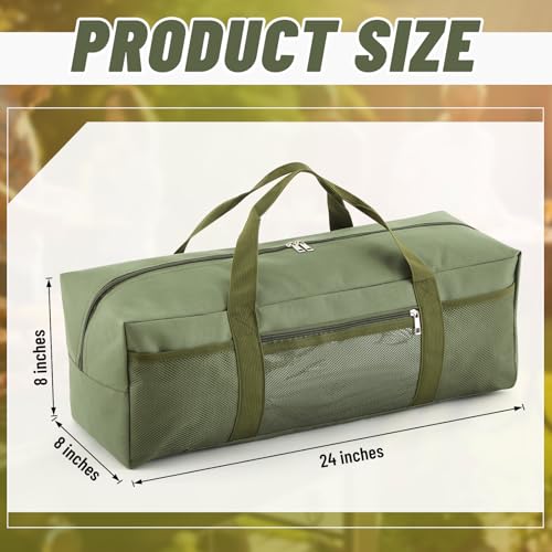Amylove 24" Grill Tool Storage Bag, Waterproof BBQ Utensil Organizer, Green - color: Green