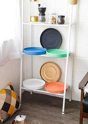 4 Inch Black Ceramic Saucer 4 Pack - Drainage Tray for Plant Pot - color: Black, size: 4 Inch (4 Pack)