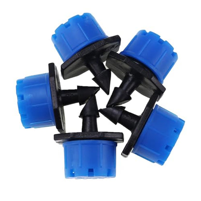 200 Pcs Adjustable Irrigation Drippers Sprinklers, Universal 1/4" Irrigation Micro Drip Emitters 8-Hole 360 Degree Watering Sprinkler for 4mm/7mm Garden Tube Watering System(Blue) - color: Blue-200Pcs