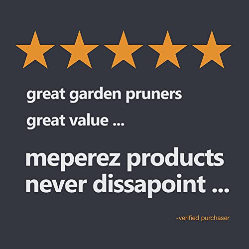 Premium garden shears, meperez pruning scissors gardening tools, pruners for flower, bushes, rose and fruit tree, use for florist, yard and orchard the plant clippers, sharp steel anvil snips
