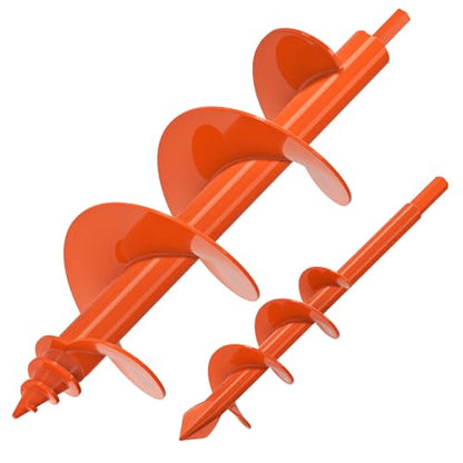 Insaga 2Pack Auger Drill Bit for Post Hole Digger, Spiral Garden Earth Auger Bulb Drill Bit for Planting 1.6 x 9'' and 4 x 12'', Hole Digger for Fence Posts,Flowers Plants, Fits 3/8" Hex Drive Drill - size: 1.6 x 9'' + 4'' x 12''