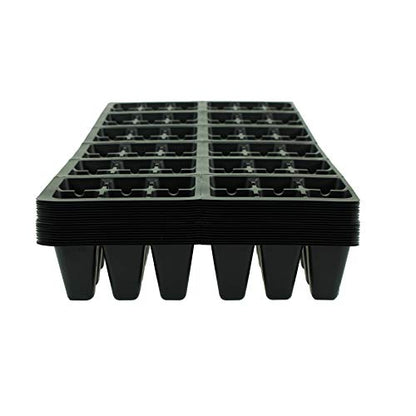 Handy Pantry Black Plastic Garden Tray Inserts – 20 Sheets, 72 Planting - size: 20 Sheets