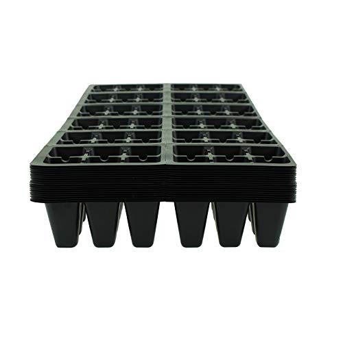 Handy Pantry Black Plastic Garden Tray Inserts – 20 Sheets, 72 Planting - size: 20 Sheets