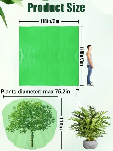 ANPHSIN 9.8ft x 9.8ft Extra Large Plant Covers Freeze Protection, 1 Pack