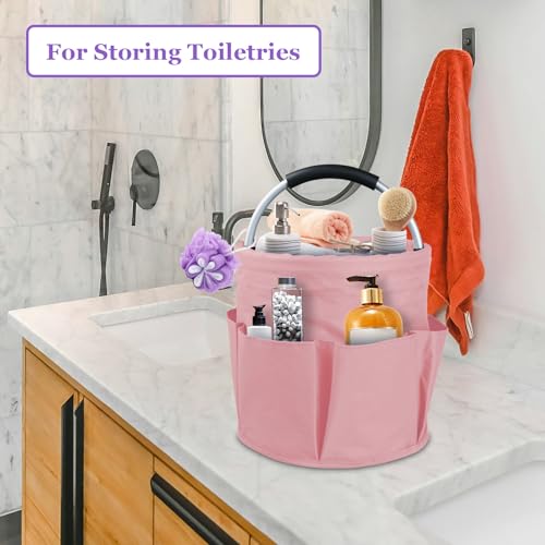 2Pcs 17L Cleaning Caddy with Handle, 600D Oxford Garden Tool Bag,Black+Pink - color: Black + Pink, size: 2PCS