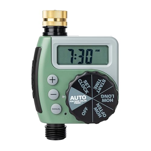 6-Pack Orbit One Outlet Single-Dial Hose Faucet Timer - Easy Programmable - for Garden Watering System - LCD Hose Timer with Adjustable Watering Schedule - 62056