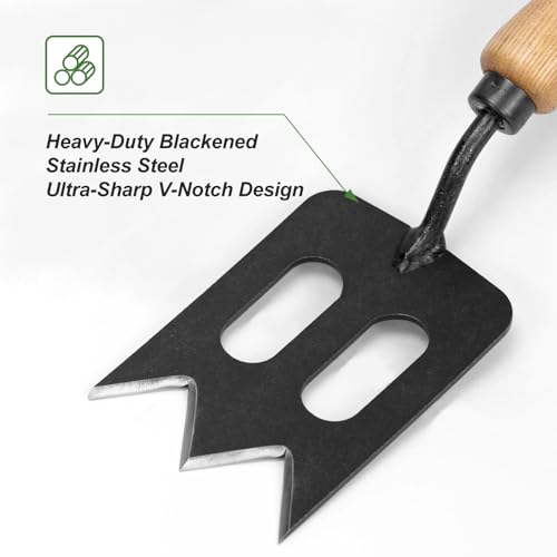 Stainless Steel Garden Hand Spork for Digging, Weeding, Loosening Soil - size: 29.5CM Garden Spork