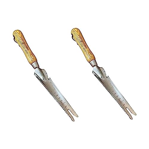 Garden Guru Hand Weeder Trowel with Ergonomic Handle – Stainless Steel Weeding & Digging Knife – Rust Resistant - Perfect for Weeding, Transplanting, Digging, Pruning, Cutting (2Pack) - size: 2 Pack