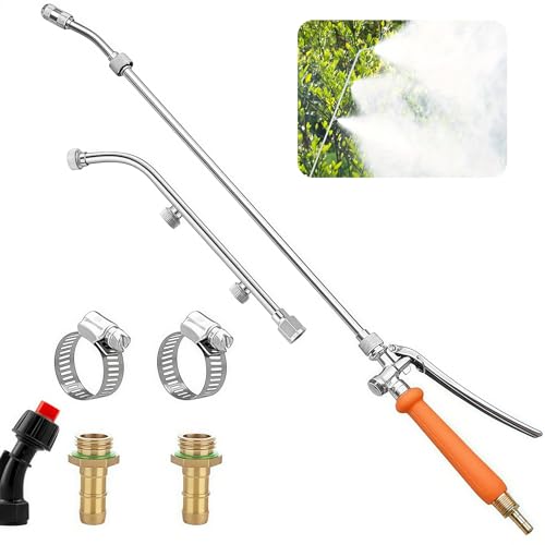 All Metal Sprayer Wand Replacement, Adjustable Garden Watering Wand, Stainless Steel Sprayer Nozzle, Pump Sprayer Wand for Gardening and Lawn Care