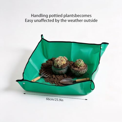25.9" x 25.9" PE Green Repotting Mat - size: 25.9" x 25.9"