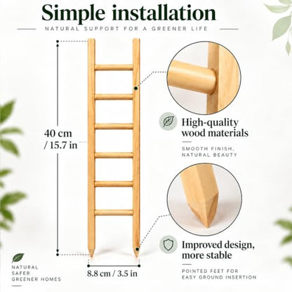 16" Wooden Trellis for Pothos & Climbing Plants - Indoor Support - size: 16" H
