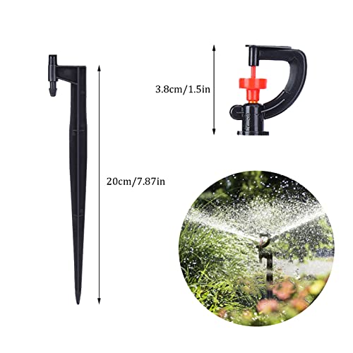 Watering Sprayer, 20pcs G-Type 360° Rotation Sprinkler Nozzle, Micro-Sprayers System for Garden Lawn, Irrigation Tool with Adjustable Mist Spray for Plants, Flowers, and Indoor/Outdoor Use