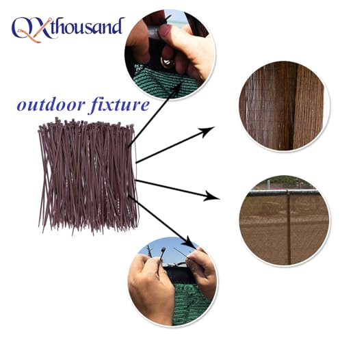 Dark Brown Zip Ties 10 Inch Cable Ties 100 Pack Outdoor Use - size: 10"-brown-100 pcs