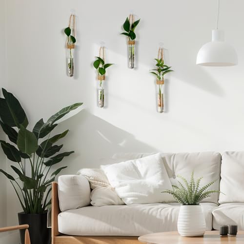 Baderke 12 Pack Plastic Hanging Propagation Station Tubes, Natural Color - color: Transparent