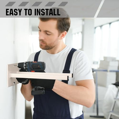 Zonon 2 Pcs Garage Tool Organizer Wall Mount 12'' Extra Wide Tool Organizer