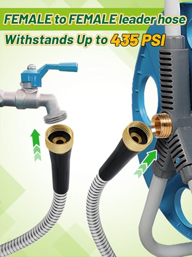 5ft Female to Female Short Garden Hose with Brass Fittings - size: 5ft