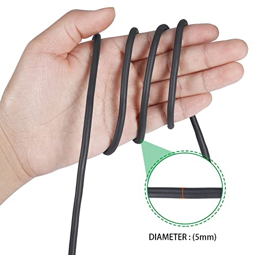 Tenn Well 2Pk 32ft 5mm Plant Ties Soft Garden Wire Black for Tomatoes - color: Black, size: 5mm