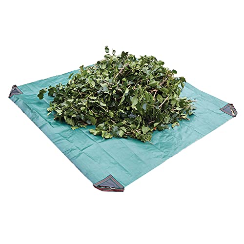 Bosmere Yard Waste Tarp, Heavy Duty Garden Tarp with Reinforced Corner Handles, UV Resistant Coating, 60-inch x 60-inch, Green - color: Green (60-inch By 60-inch)