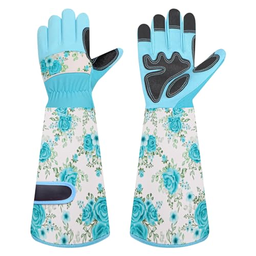 DLY Garden Gloves for Women,Gardening Gloves,Garden Gift for Lady,Blue,XL - color: Light Blue, size: Medium