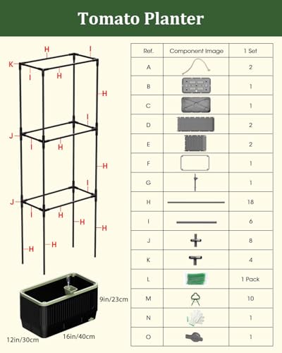 2PCS Self Watering Tomato Planter with Trellis