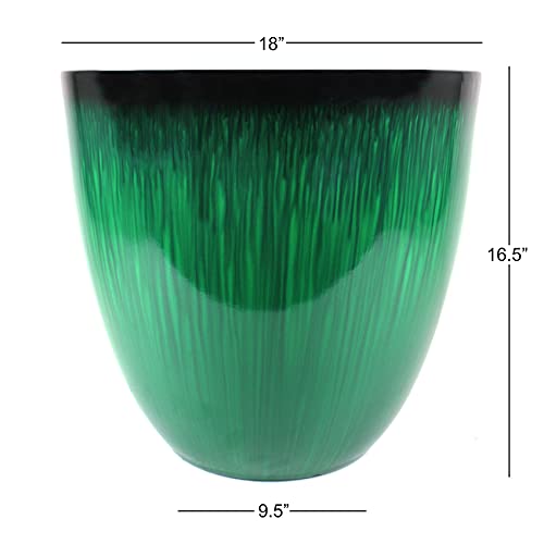 Gardener Select EPR18-205 Egg Planter Green Flower, 18" - color: Green, size: 18"