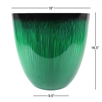 Gardener Select EPR18-205 Egg Planter Green Flower, 18" - color: Green, size: 18"