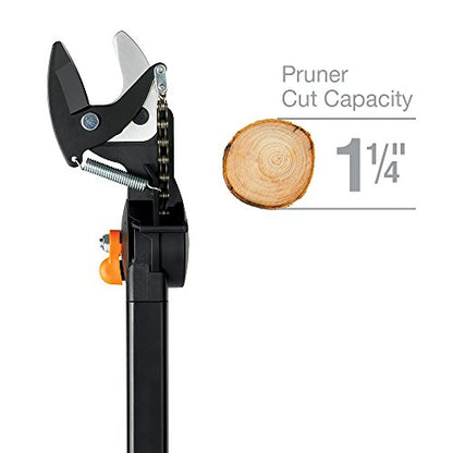 Fiskars 5 Ft Compact Cordless Tree Trimmer, Rotating Pruner Head, Yard Care - style: 5 ft Rope-Free Pruner