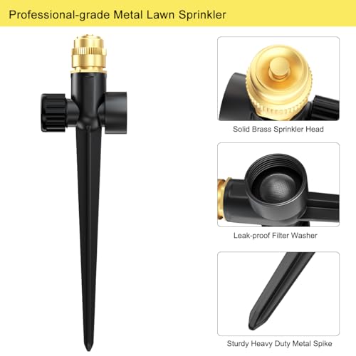 FANHAO Professional Garden Hose Nozzle + 2 Pack Lawn Sprinkler