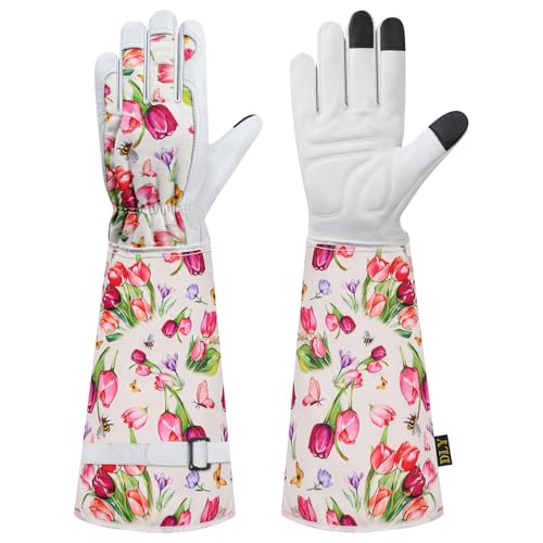 DLY Garden Gloves for Women,Gardening Gloves,Garden Gift for Lady,White,S - color: White, size: Small