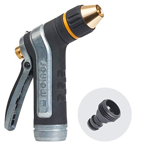 Melnor 65019-AMZ XT Metal Nozzle with QuickConnect Product Adapter Set, Adjustable Tip, Heavyweight Rear Trigger - size: Adjustable Tip, style: Heavyweight Rear Trigger