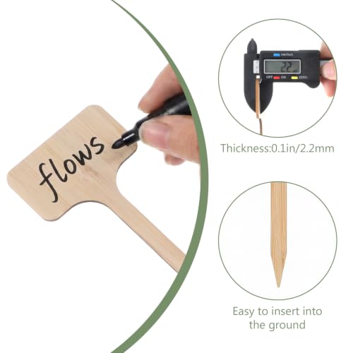 30Pcs Outdoor Waterproof Garden Markers, 7"L ×2.3"W Bamboo Labels