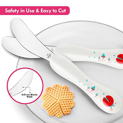 Lehoo Castle Toddler Utensils, 6-Pieces Kids Silverware Set (Butterfly) - color: Pink
