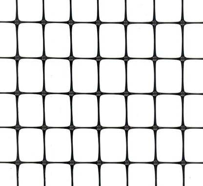 Tenax Multipurpose Net - Durable Garden Netting, Multipurpose Netting - 4' x 50' - Tin, Black - size: 4' x 50'