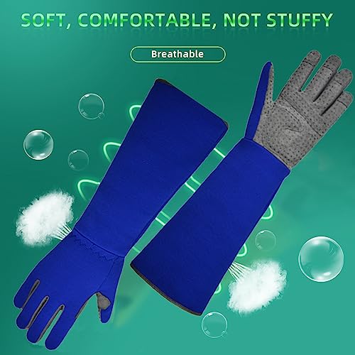 3-in-1 Gloves for Gardening, Farming & Cleaning, Stab-Proof, Anti-Slip, Wear-Resistant, Comfort, Breathable, Durable - color: Blue, size: Medium