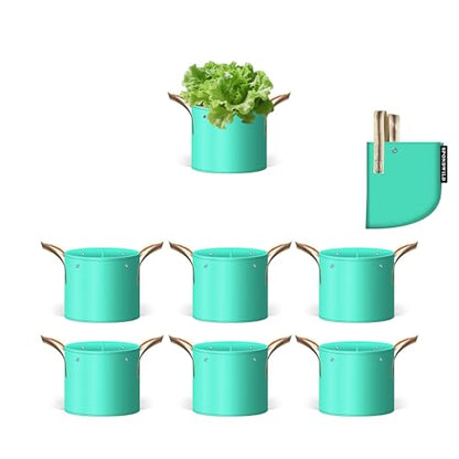 7 Pcs 1 Gallon Grow Bags, PE Garden Pots with Handles for Plants - size: 1 gallon, style: PE_Grow_Bags